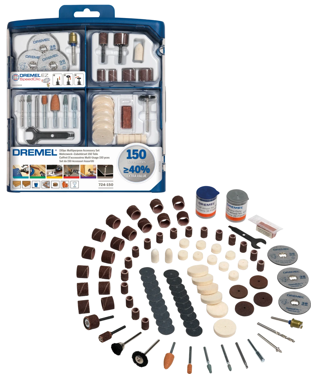 150 pieces DREMEL® Multipurpose Accessory Set (724) image 1
