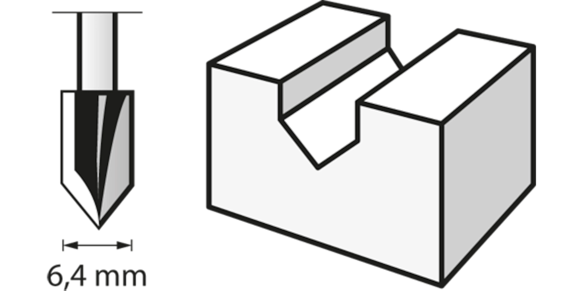 Router Bit (HSS) 6,4 mm (640) image 2