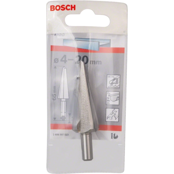 Sheet metal cone drill bits, hex shank