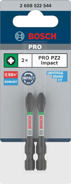 PRO Impact PZ Screwdriver Bit  PZ2 25 - 25 Pcs