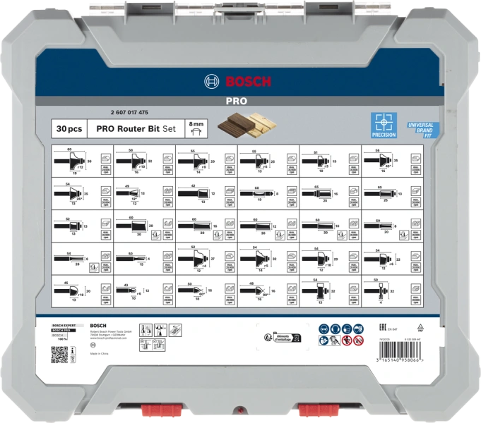 PRO Router Bit Mixed Set, 30 pcs image 3